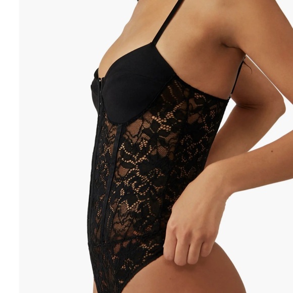Free People Black Lace Bra Bodysuit - Picture 4 of 6